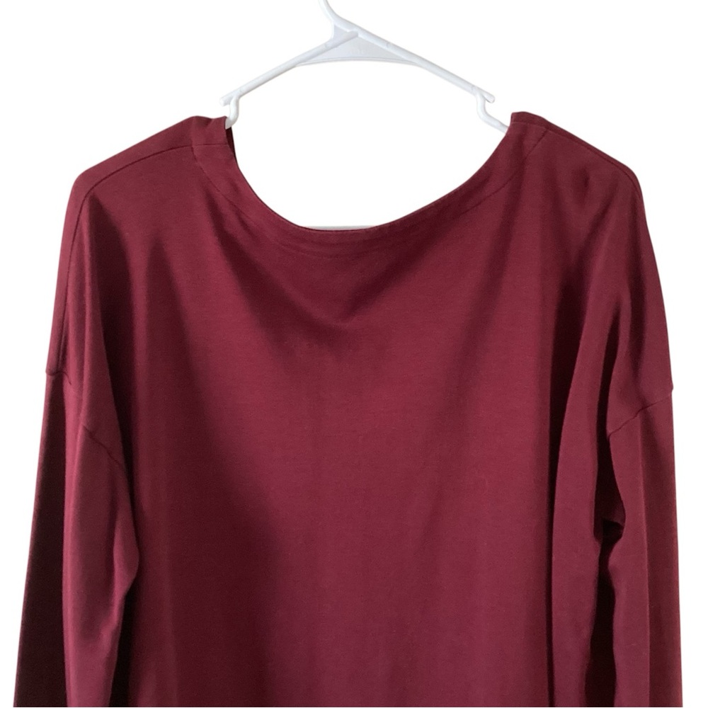 J. Jill Simply Supima Cotton V-Neck Tunic Long Sleeve Shirt Medium - Picture 5 of 7